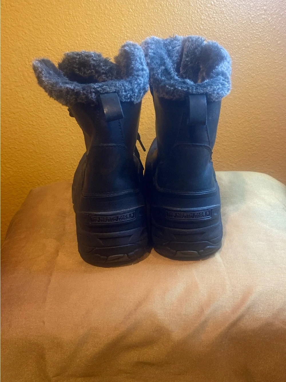The North Face Black Waterproof Fur-Trim Winter Boots